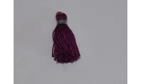 Pompon bicolor 16mm Morado-Gris /Cuentas de  Tela 