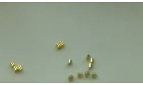 Tubito dorado 2mm / Cuentas Metálicas de Latón / Zamak