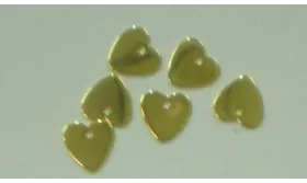 corazón dorado 10*12 / Cuentas Metálicas de Latón / Zamak