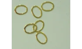 Aro Ovalado Dorado 14*10 / Cuentas Metálicas de Latón / Zamak