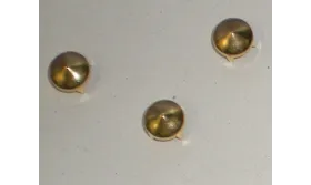 Tachuela circulo piram 10mm Oro / Cuentas Metálicas de Latón / Zamak