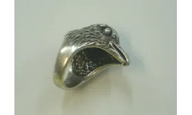 Anillo Regaliz Cabeza Pájaro P.Vieja / Cuentas Metálicas de Latón / Zamak
