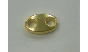 Calabrote 13mm long Oro / Cuentas Metálicas de Latón / Zamak