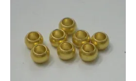 Bola agujero 3mm interior  Oro Mate / Cuentas Metálicas de Latón / Zamak
