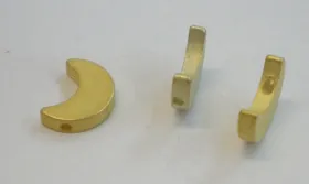 Cuenta Luna 12*8mm Oro Mate / Cuentas Metálicas de Latón / Zamak