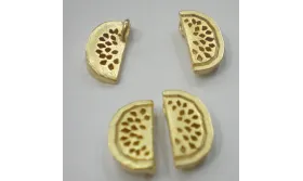 Sandía 13*6mm O.Mate / Cuentas Metálicas de Latón / Zamak