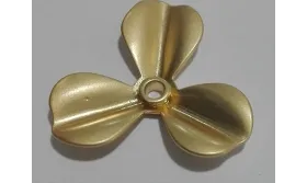 Flor 3 pétalos 22mm diametro Oro Mate / Cuentas Metálicas de Latón / Zamak