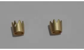 Colgante Corona 7*7mm Oro Mate / Cuentas Metálicas de Latón / Zamak