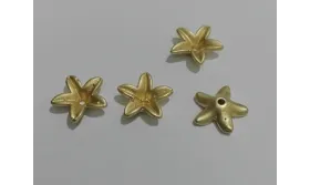 Colgante Flor 9mm diámetro Oro Mate / Cuentas Metálicas de Latón / Zamak