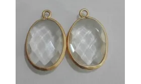 Pieza Ovalo  17*13mm transparente / Cuentas Metálicas de Latón / Zamak