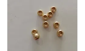 Bola agujero 1mm interior  Oro Mate / Cuentas Metálicas de Latón / Zamak