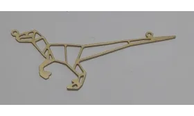Silueta dinosaurio 65*30mm oro mate / Cuentas Metálicas de Latón / Zamak