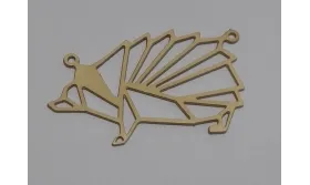 silueta puercoespín 39*23mm oro mate / Cuentas Metálicas de Latón / Zamak