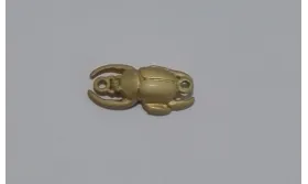 escarabajo 2 anillas 20mm oro mate / Cuentas Metálicas de Latón / Zamak