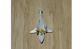 Colgante Flor 30*19mm Oro y Plata Mate / Cuentas Metálicas de Latón / Zamak