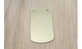 Chapa plana 23*14mm Oro Mate / Cuentas Metálicas de Latón / Zamak