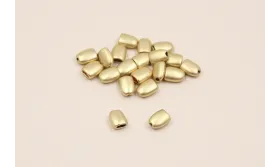Capuchón 6*4mm y 2,5*1,5mm interior Oro Mate / Cuentas Metálicas de Latón / Zamak