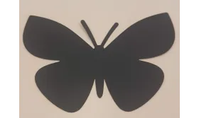 Mariposa lámina Latón 80*55 NEGRA / Cuentas Metálicas de Latón / Zamak