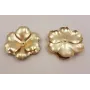 Colgante Flor Sobrepuesta 31mm Diámetro / Cuentas Metálicas de Latón / Zamak