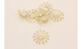 Casquilla Sol Canujones Oro Mate 31mm diámetro / Cuentas Metálicas de Latón / Zamak