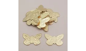 Mariposa 12*8mm Oro Mate / Cuentas Metálicas de Latón / Zamak