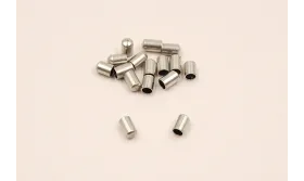 Cilindro terminal para 2mm interior Plata Vieja / Cuentas Metálicas de Latón / Zamak