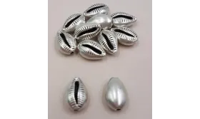 concha 10*8mm Plata Vieja / Cuentas Metálicas de Latón / Zamak