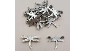 Libélula 12*9mm Plata Vieja / Cuentas Metálicas de Latón / Zamak