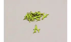 Cogante coral esmaltado 15*10mm verde pistacho / Cuentas Metálicas de Latón / Zamak