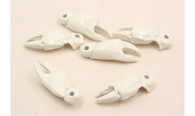 Pieza Pata Cangrejo 37*14mm Beige / Cuentas Metálicas de Latón / Zamak