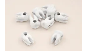 Muela Blanca 15*9*10mm / Cuentas Metálicas de Latón / Zamak