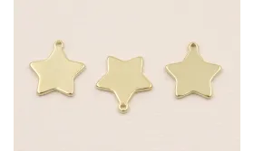 Cuenta Acero Estrella acero 11mm diametro ORO / Cuentas Metálicas de Acero Inoxidable