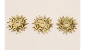 Cuenta Acero Estrella Acero 18mm Oro / Cuentas Metálicas de Acero Inoxidable