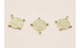 Cuenta Acero Colgante Acero Brujula 13*12mm / Cuentas Metálicas de Acero Inoxidable