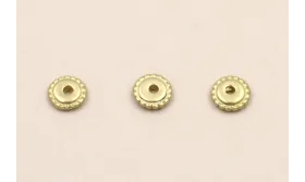 Disco estriado 5mm Dorado Mate / Cuentas Metálicas de Latón / Zamak