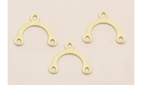 Puente en U de 10*9mm Dorado Mate / Cuentas Metálicas de Latón / Zamak