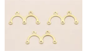 Cuenta Doble puente 20*10mm Dorado Mate / Cuentas Metálicas de Latón / Zamak