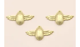 Pieza Escarabajo volador 20*10mm Dorado Mate / Cuentas Metálicas de Latón / Zamak