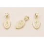 Pieza Acero Colgante Brujula 25*10 Oro y  Blanco / Cuentas Metálicas de Acero Inoxidable
