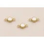 Entrepieza Acero Inox. Disco de 4mm Oro y Blanco / Cuentas Metálicas de Acero Inoxidable