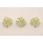 Colgante Coral 25*25*12mm Oro Mate Turquesa / Cuentas Metálicas de Latón / Zamak