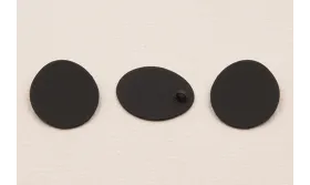 Ovalo Plano con Arandela 1,5*1mm Negro Mate / Cuentas Metálicas de Latón / Zamak