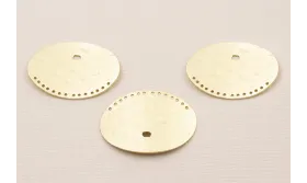 Chapa Curvada Martillleada 26*20mm Dorado Mate / Cuentas Metálicas de Latón / Zamak
