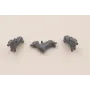 Colgante Perro Salchicha 12*9mm Gris y Negro / Cuentas Metálicas de Latón / Zamak