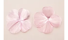 Cuenta Flor 70mm 4 pétalos Moldeable  Rosa Metal / Cuentas Metálicas de Latón / Zamak