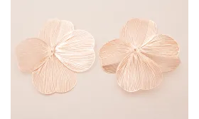 Cuenta Flor 70mm 4 pétalos Moldeable Cobre / Cuentas Metálicas de Latón / Zamak