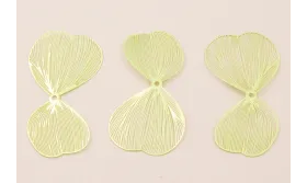 Cuenta Pareja de Pétalos 50*27mm verde Meálico / Cuentas Metálicas de Latón / Zamak