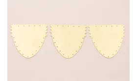 Colgante semiovalo dentado 38*37mm dorado Mate / Cuentas Metálicas de Latón / Zamak