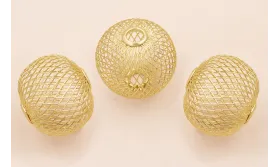 Pieza Semi Bola 37*35mm Oro Mate / Cuentas Metálicas de Latón / Zamak