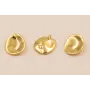 Colgante botón Concavo 12*10mm Oro 3M - 18K / Cuentas Metálicas de Baño Oro 3 Micras 18K